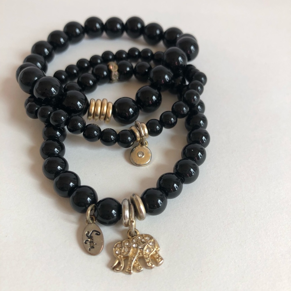 Set of 3 Stone Bracelets